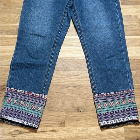 Hayden LA Classic Blue Denim Cropped Skinny Jeans Darling Hemline Women’s S - Picture 5 of 14